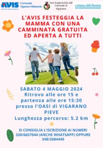 Camminata AVIS 2024 - Vigarano Mainarda @ OASI di Vigarano Pieve | Civ Vigarano Pieve | Emilia-Romagna | Italia